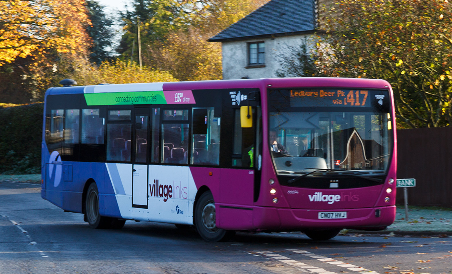 First Midland Red village bus in Bosbury