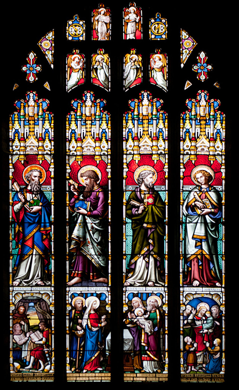 Bosbury church stained glass window at the east end